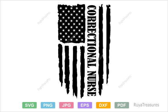 Correctional Nurse, Nurse Pride USA Flag