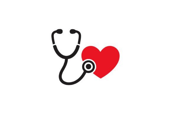 Heart Health Stethoscope Medical Icon