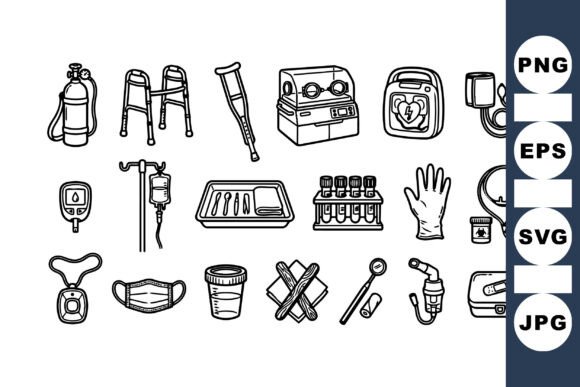 Medical Equipment Clipart Set