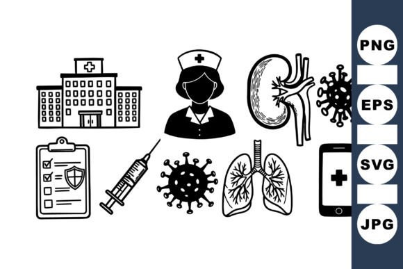 Medical Health Care Clipart Set