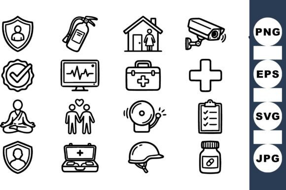 Medical Safety Icon Set