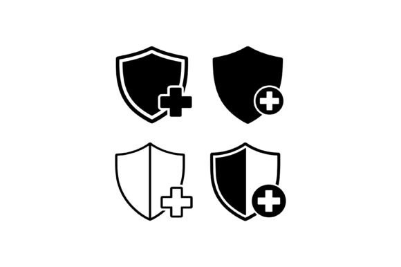 Medical Shield Protection Icon Set