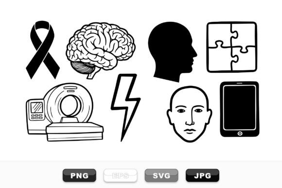 Neurology Medical Icon Set