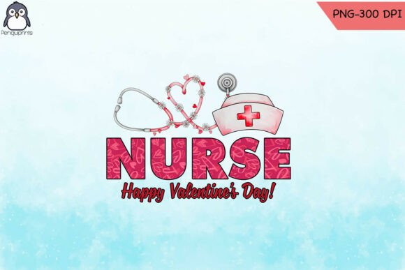 Nurse Valentine’s Day Heart PNG