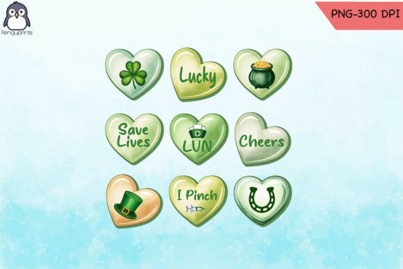 Patricks Day Nurse Heart Sublimation PNG