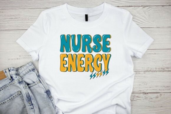 Retro Nurse Energy Sublimation PNG