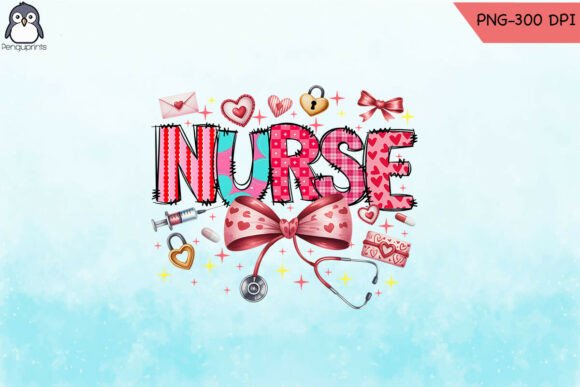 Retro Nurse Valentines Day PNG