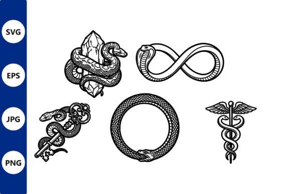 Snake and Medical Symbol Vector Design