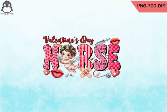 Valentine’s Day Nurse Coquette Bow PNG